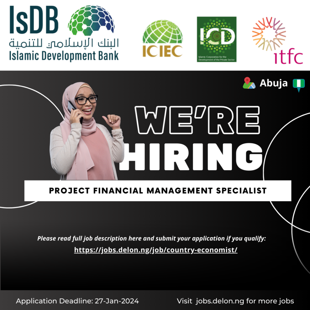 Islamic Development Bank - Project Financial Management Specialist - RH Abuja IDB3136